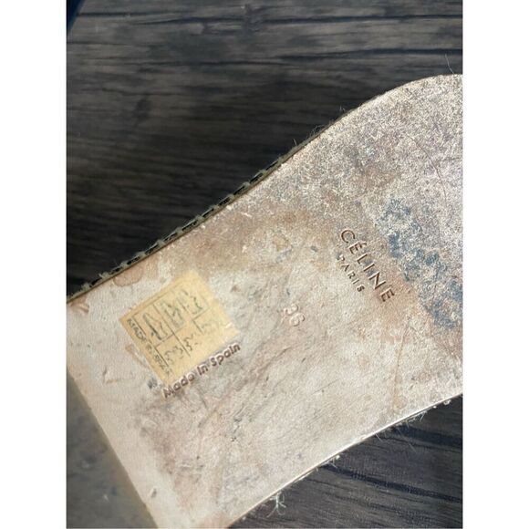 Celine Babouche Nappa Black Soft Leather Pointed Tow Espadrille size 36 - Picture 7 of 16